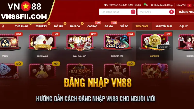 Hướng Dẫn Đăng Nhập VN88 Chi Tiết Cho Người Mới Hướng dẫn đăng nhập VN88 cho người mới